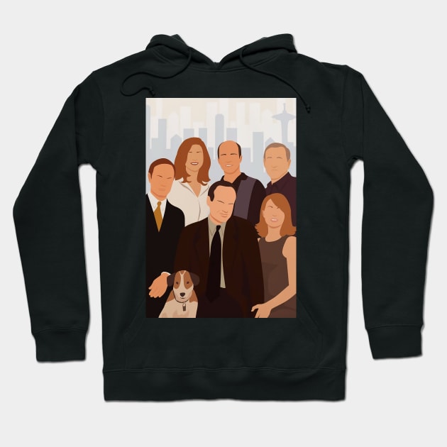 Frasier Sitcom Illustration Hoodie by bonkaili